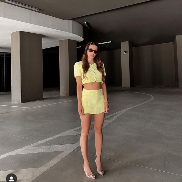 ZARA 2 Piece Crop Jacket And Skort Set - Picture 3 of 4